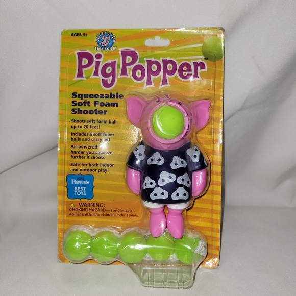 Pig Popper Squeezeble Foam ball soft shooter comes w/6 balls NIB - Picture 1 of 4